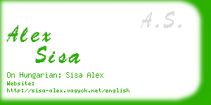 alex sisa business card